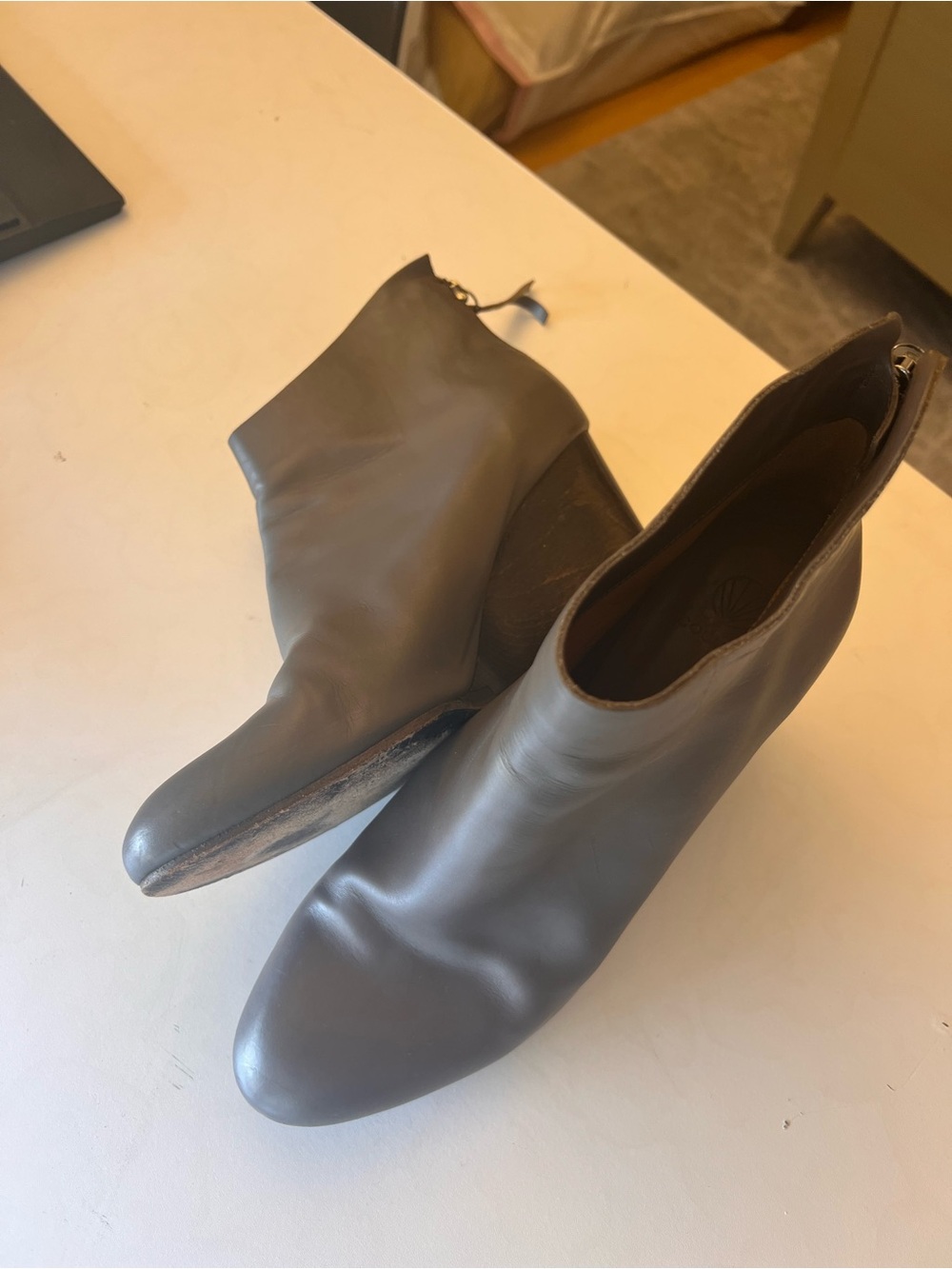 COCLICO Brown Leather Ankle Booties